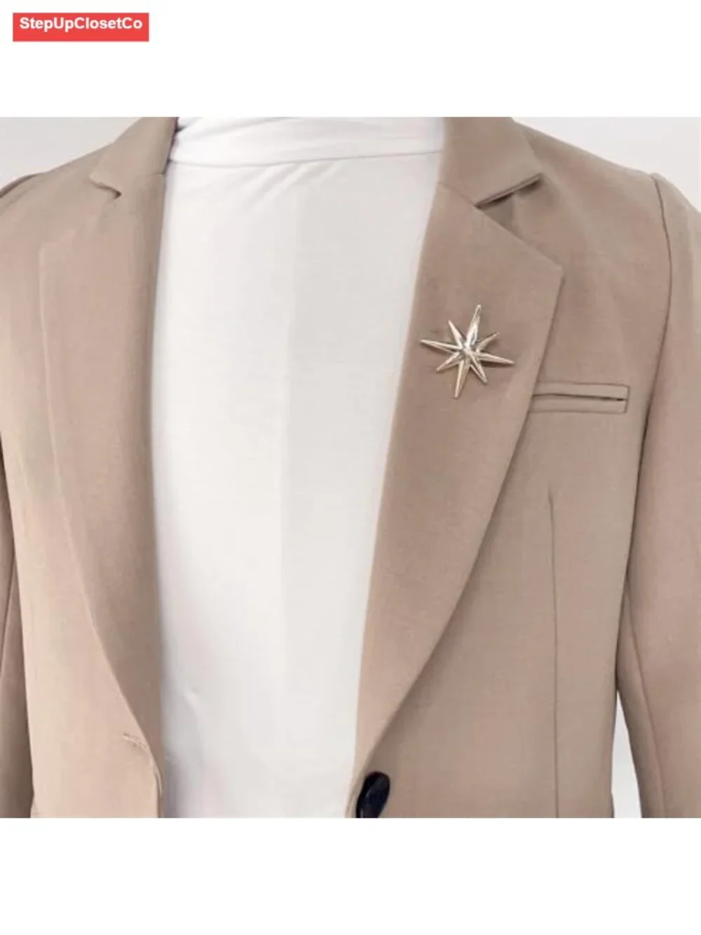 Minimalist Starburst Brooch Pin Fashion Alloy Metal Lapel Hat Bag Suit Accessory